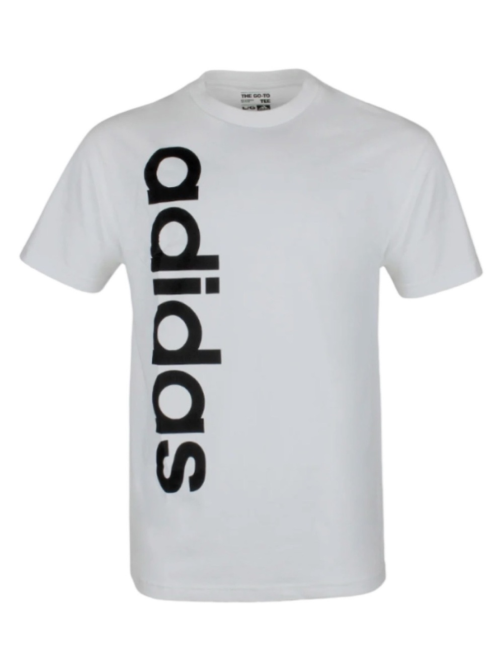 adidas Short Sleeve Vertical Logo Cotton Tee